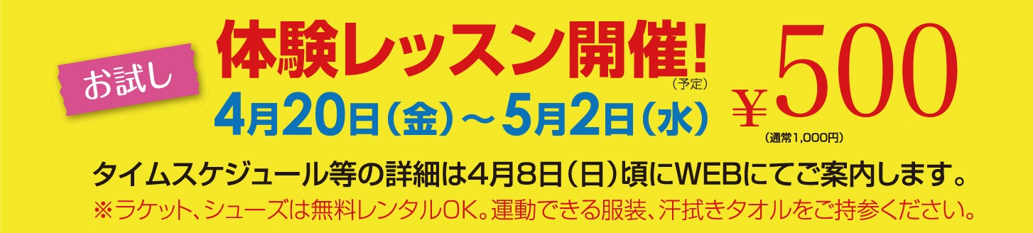 お試し体験レッスン